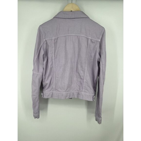Free People Rumors Denim Jean Jacket Lilac 100% Cotton Size Large - Picture 5 of 5